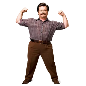 Ron Swanson Dancing Png Ebb PNG Image