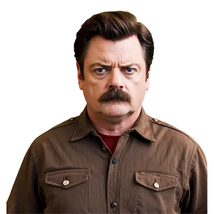 Ron Swanson Stare Png 36 PNG Image