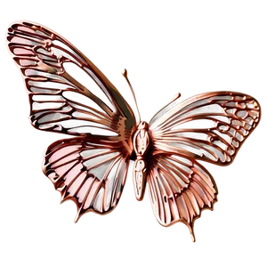 Rose Gold Butterfly Art Png 14 PNG Image