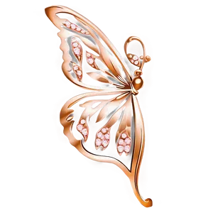 Rose Gold Butterfly Decoration Png Ndf PNG Image