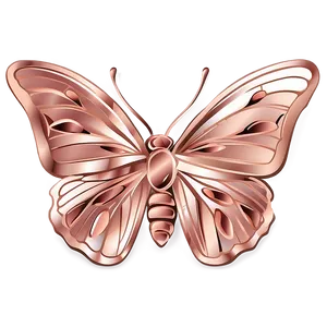 Rose Gold Butterfly Graphic Png Yws73 PNG Image