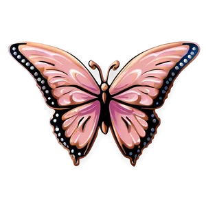 Rose Gold Butterfly Pattern Png 57 PNG Image