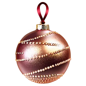 Rose Gold Glitter Christmas Ornaments Png Hjc61 PNG Image