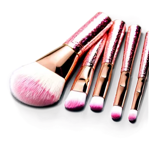 Rose Gold Glitter Makeup Brushes Png 87 PNG Image