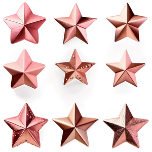 Rose Gold Glitter Stars Png 70 PNG Image