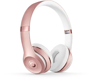 Rose Gold Headphones Product Image PNG Image