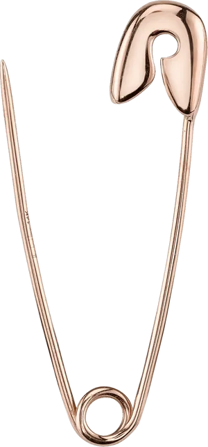 Rose Gold Safety Pin PNG Image