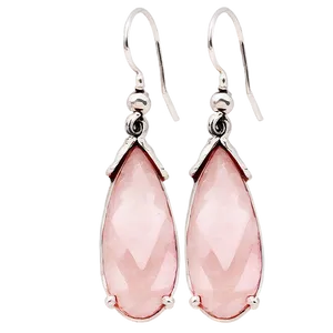 Rose Quartz Teardrop Earrings Png 99 PNG Image