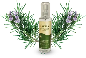 Rosemary Hydrolat Productwith Fresh Herbs PNG Image