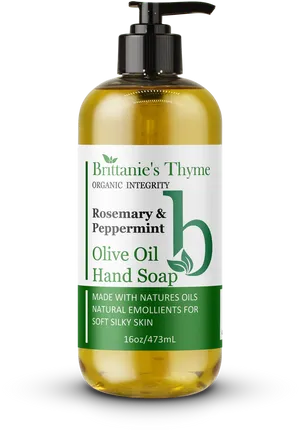 Rosemary Peppermint Olive Oil Hand Soap PNG Image