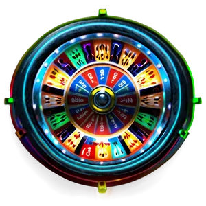 Roulette Wheel Neon Lights Png Ajk PNG Image