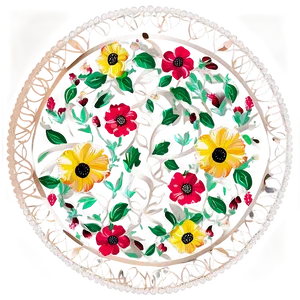 Round Floral Doily Png Hvb31 PNG Image