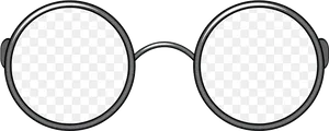 Round Frame Eyeglasses Transparent Background PNG Image