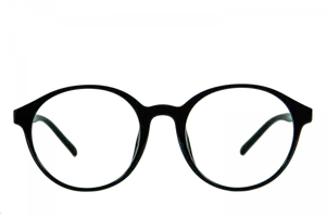 Round Glasses Black Background PNG Image