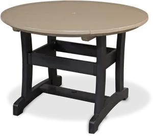 Round Outdoor Patio Table PNG Image