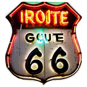 Route 66 Neon Signage Png 67 PNG Image