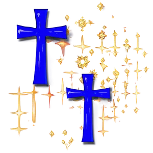 Royal Blue Cross Outline Png Brg80 PNG Image