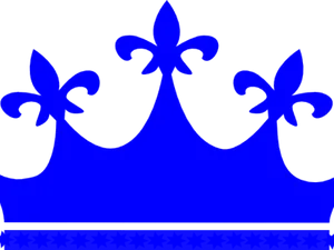 Royal Blue Crown Graphic PNG Image