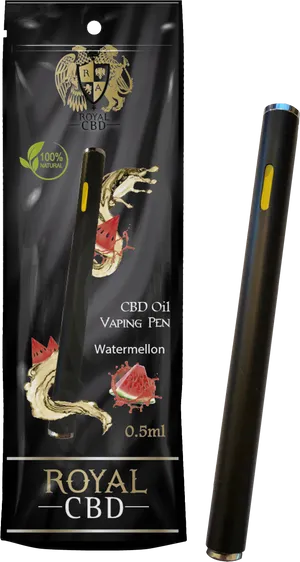 Royal C B D Vape Pen Watermelon Flavor PNG Image