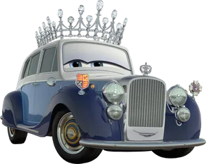 Royal Car Character Crown Tiara PNG Image