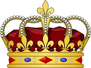 Royal Crown Vector Illustration PNG Image