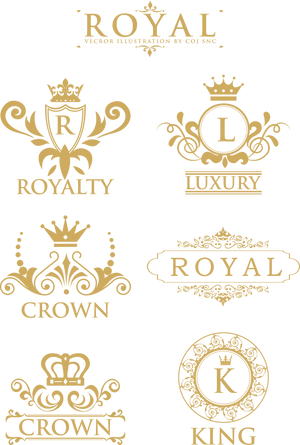 Royal Emblems Vector Illustration PNG Image