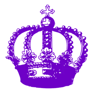 Royal Purple Crown Graphic PNG Image