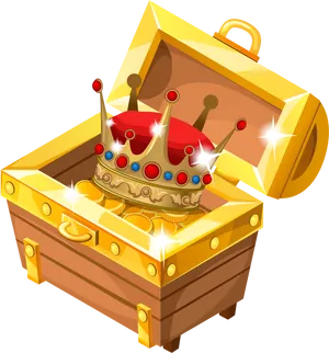 Royal Treasure Chest Illustration PNG Image