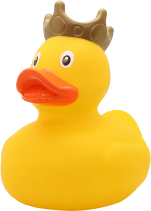 Royal Yellow Rubber Duck PNG Image