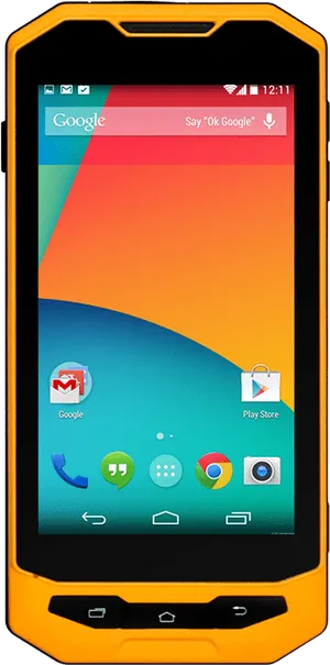 Rugged Android Smartphone Display PNG Image