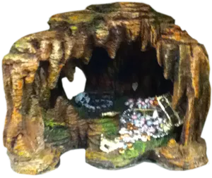 Rugged Cave Entrance PNG Image