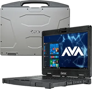 Rugged Laptop Getac Brand Display PNG Image