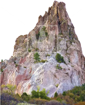 Rugged Mountain Peak PNG Image