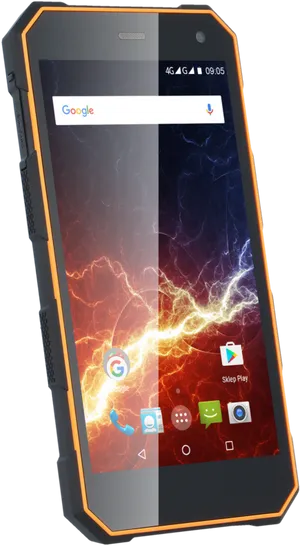 Rugged Smartphone Energy Background PNG Image