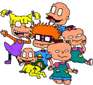 Rugrats Animated Group Portrait PNG Image