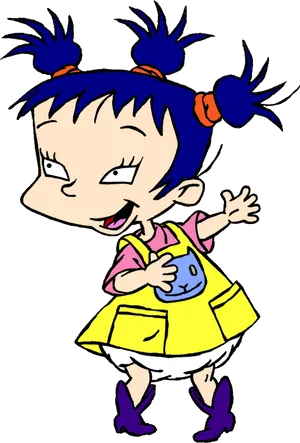 Rugrats Character Kimi Finster Walking PNG Image