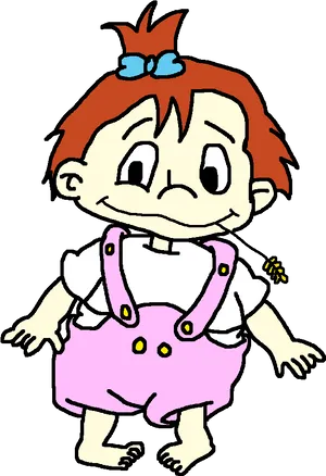 Rugrats Characterin Purple Overalls PNG Image