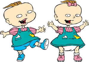 Rugrats Twins Philand Lil PNG Image