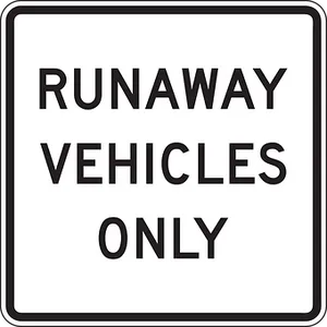 Runaway Vehicles Sign PNG Image