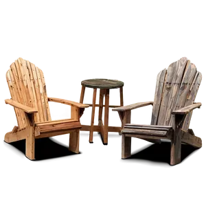 Rustic Adirondack Chair Png Xqx PNG Image