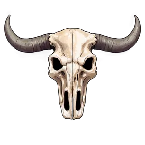 Rustic Bull Skull Art Png 33 PNG Image