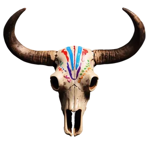 Rustic Bull Skull Art Png Jji PNG Image