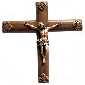 Rustic Catholic Cross Decoration Png Nmx3 PNG Image