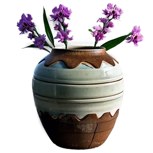 Rustic Ceramic Flower Vase Png Qcq PNG Image