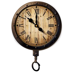 Rustic Clock Clipart Png Nrx53 PNG Image