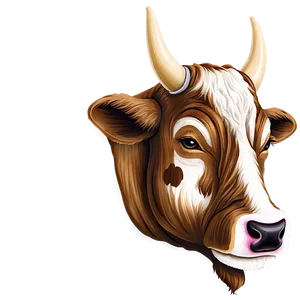 Rustic Cow Head Image Png Elx PNG Image