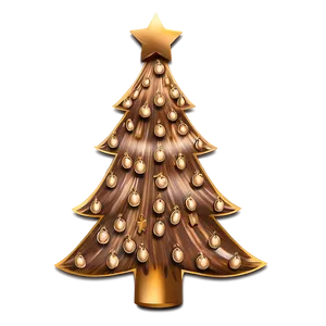 Rustic Gold Christmas Tree Themes Png Nxp PNG Image