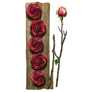 Rustic Rose Decoration Png Uts90 PNG Image