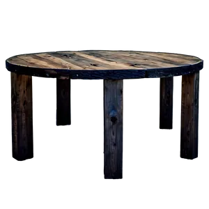 Rustic Round Table Charm Png Ixp PNG Image