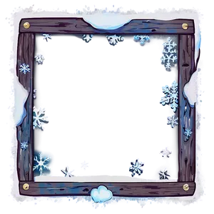 Rustic Snow Border Png Nqc11 PNG Image